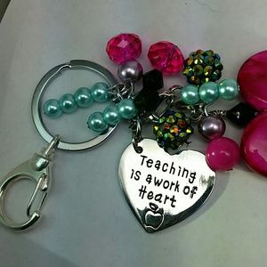 "Teacher" Purse charm/Key Chain